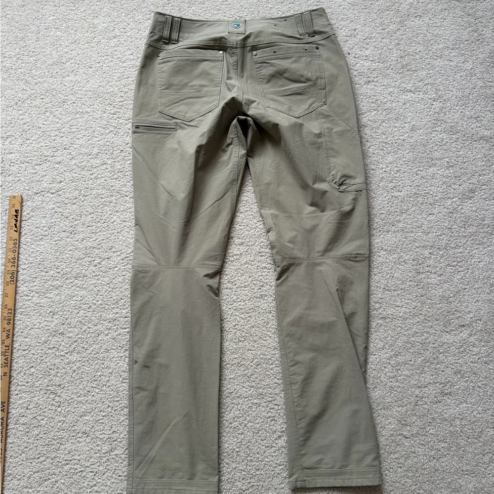 Kuhl Pants Mens 33x34 (32x32) Khaki Beige Hiking Outdoor Stretch Trail - Picture 7 of 8